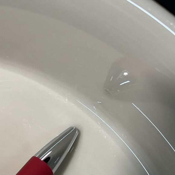 Lenox Royal Peony 9” Round Vegetable Serving Bowl Rust Flowers On Blue Band Rare - Picture 8 of 8